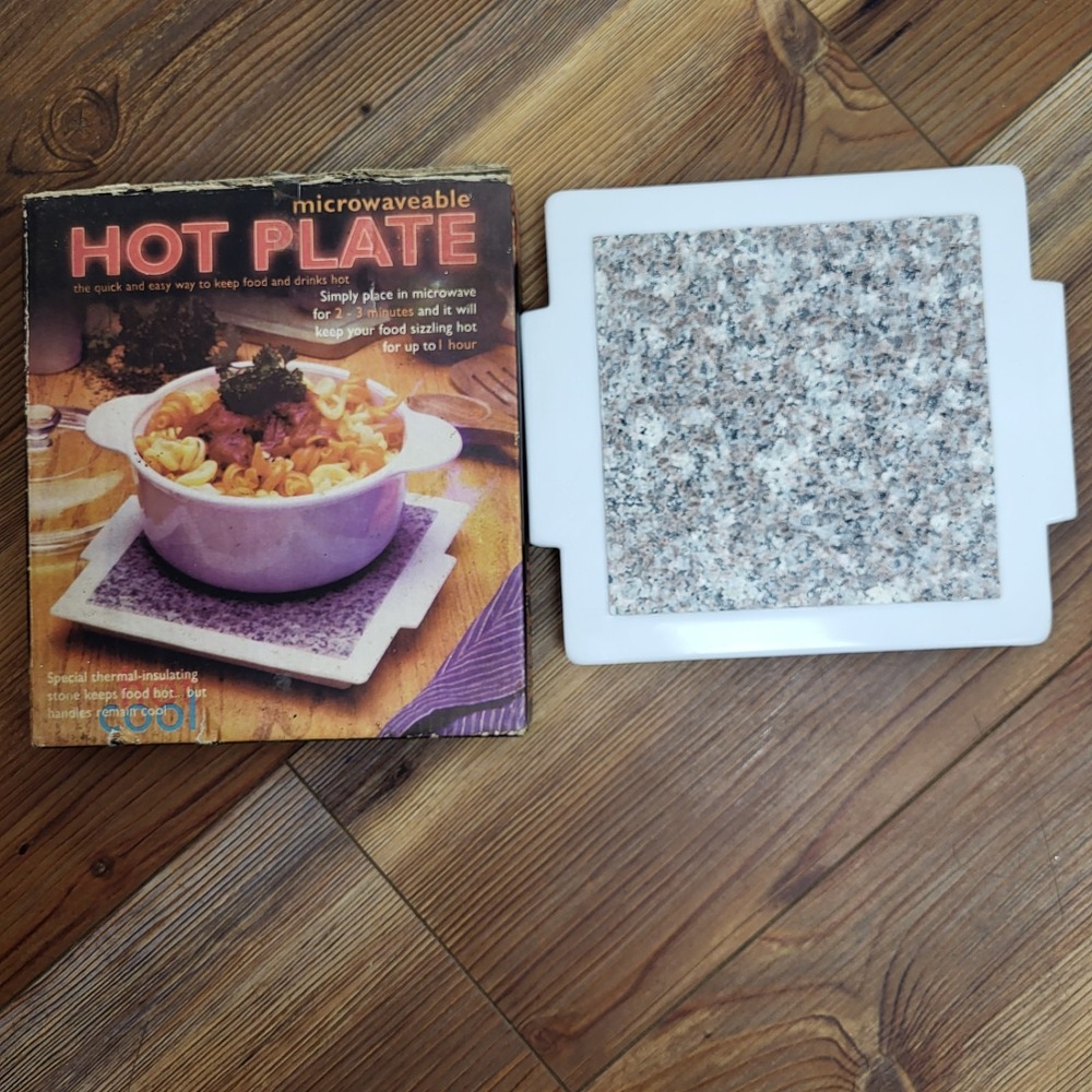 Small Vintage Microwaveable‎ Hot Plate Thermal Insulating Stone